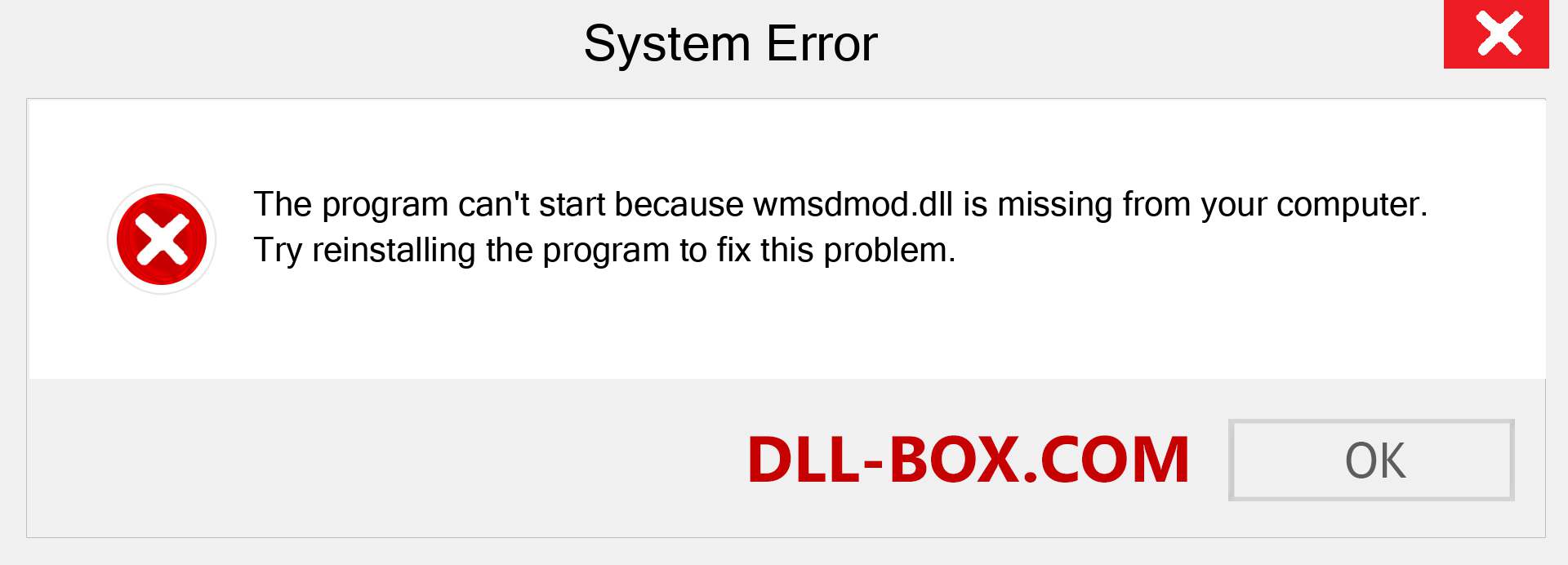  wmsdmod.dll file is missing?. Download for Windows 7, 8, 10 - Fix  wmsdmod dll Missing Error on Windows, photos, images