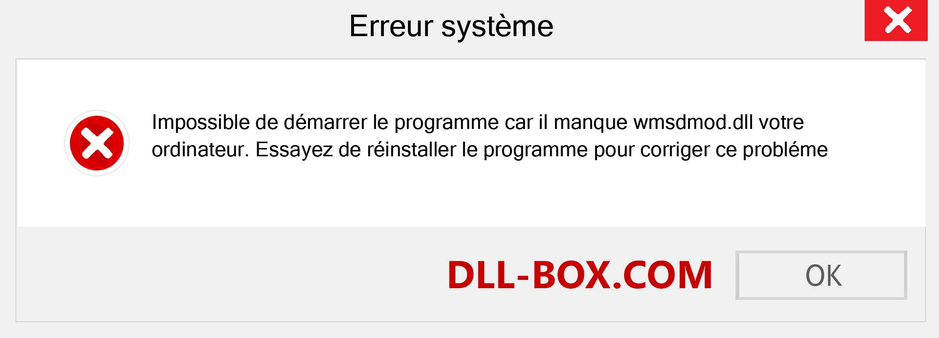 Le fichier wmsdmod.dll est manquant ?. Télécharger pour Windows 7, 8, 10 - Correction de l'erreur manquante wmsdmod dll sur Windows, photos, images